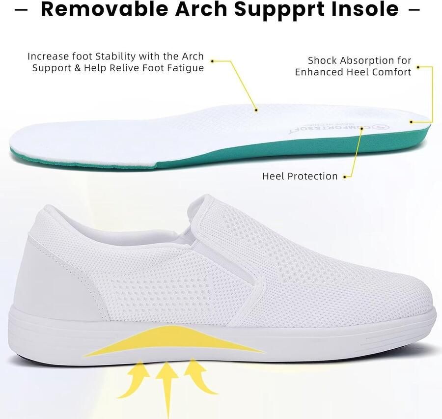 Konhill Heren Slip-on Bootschoenen Ademend Mesh & Ultralicht Perfect voor Strand en Vrije Tijd