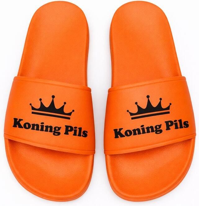 Koning Pils Slippers Oranje & Comfortabel Perfect voor EK WK Koningsdag & Festivals