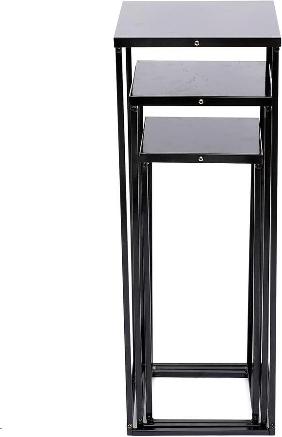 Koolstofstaal geometrische middenstukken hoge temperatuur inmoffellakken 3 stuks metalen zuil vazen met voorgeboorde gaten voor feestjes bruiloftsdecoraties