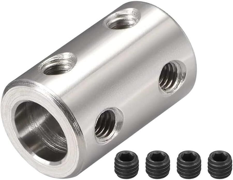 Askoppeling 3 3 17 4 5 6 6 35 7 8 10 12 mm Gatselectie Aansluitset Schroef D14 L22 D16 D20 Roestvrij Staal 3D-printer Motoraccessoires (6 x 8)