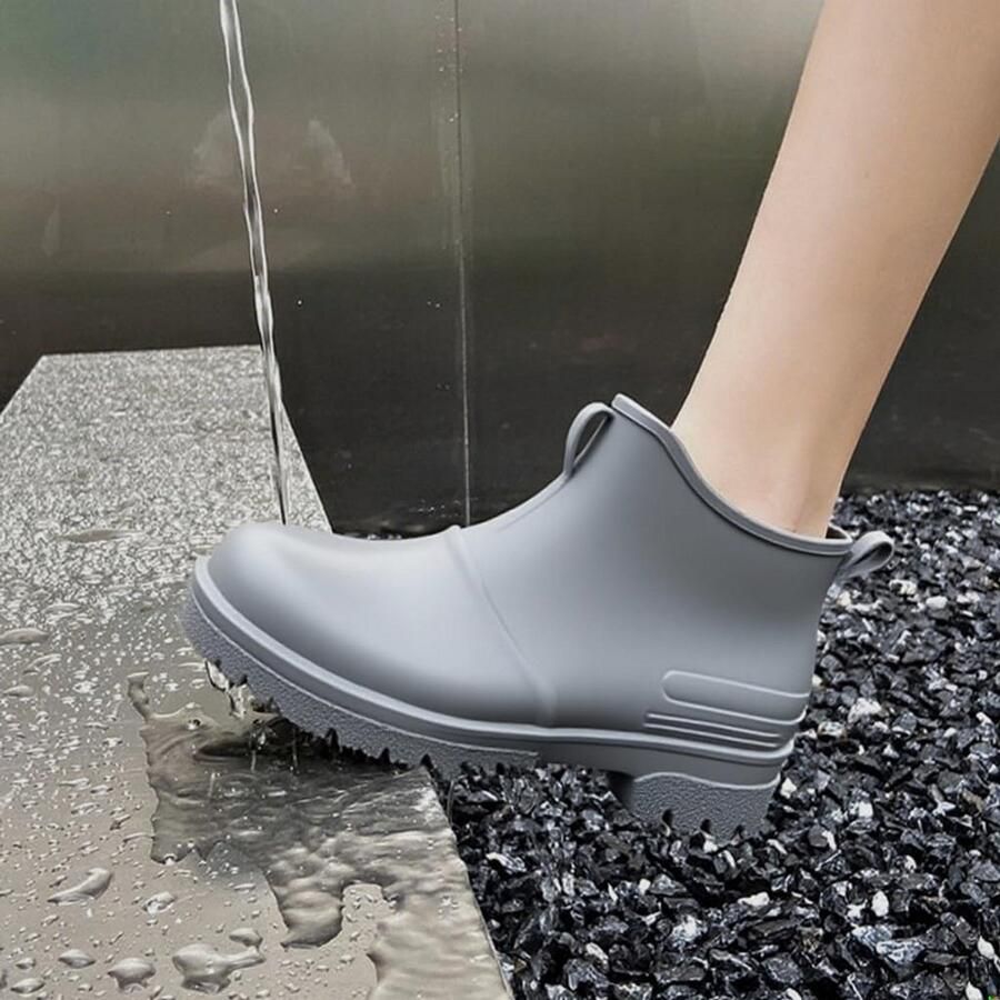 Korte Regenlaarzen Dames Waterdichte Enkellaarzen voor Tuin en Buiten