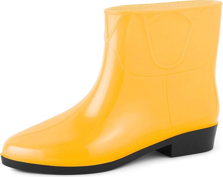 Korte Robuuste Rubberlaarzen Dames Waterdichte PVC Regenlaarzen voor Tuin en Buiten)