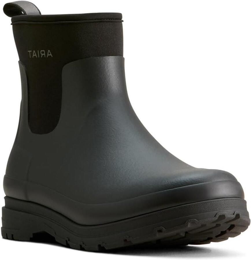 Korte Rubberen Laars Tuinlaars Werklaars Modderige Tuin Werk Waterdicht Ontwerp Kuit Hoogte Zwart