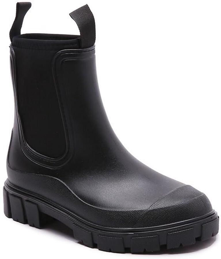 Korte Waterdichte Regenlaarzen voor Dames Antislip Chelsea Boots voor Tuin en Buitenwerk