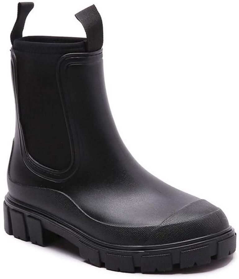 Korte Waterdichte Regenlaarzen voor Dames Antislip Chelsea Boots voor Tuin en Buitenwerk