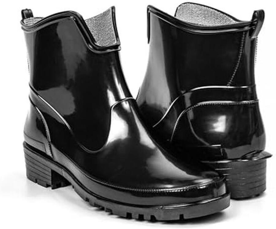 Korte waterdichte rubberlaarzen voor dames Comfortabele antislip outdoor-schoenen voor herfst en lente