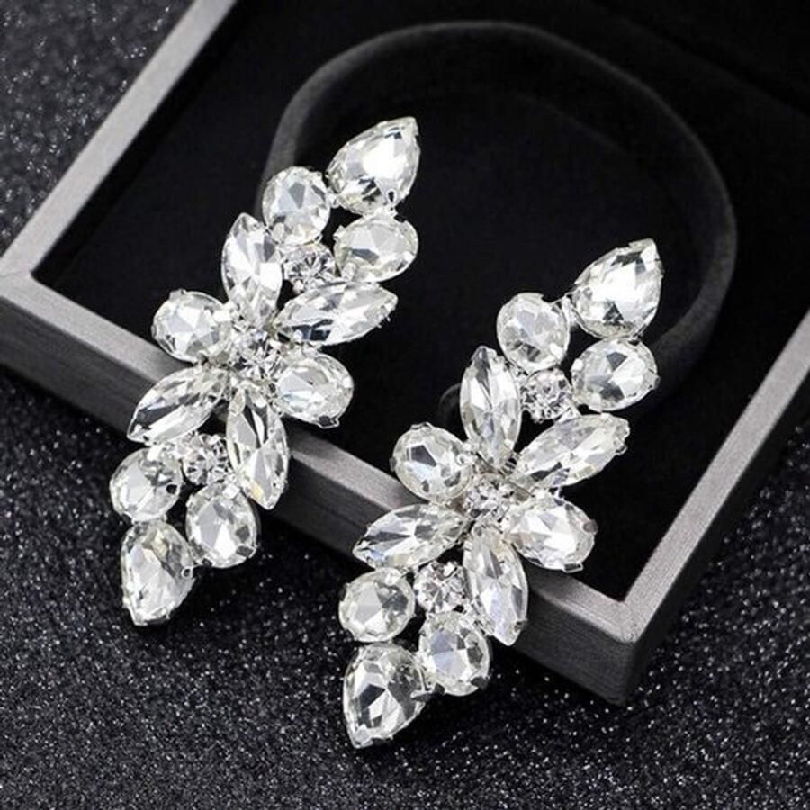 Kristallen clip schoensieraden 1 paar DIY schoenaccessoires Bruiloft bruid vrouwen tweeblaarzen pumps sandalen