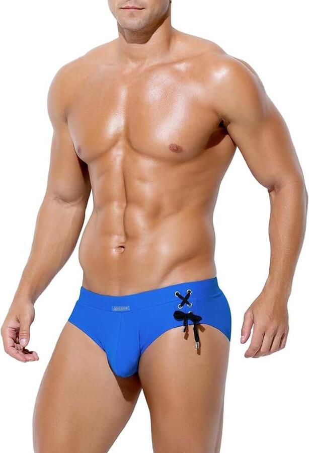 Kroos Zwembroek voor Heren Zwemslip met Trekkoord Badpak Slip Mannen Sneldrogend Zwemkleding Badkleding Zwembrief