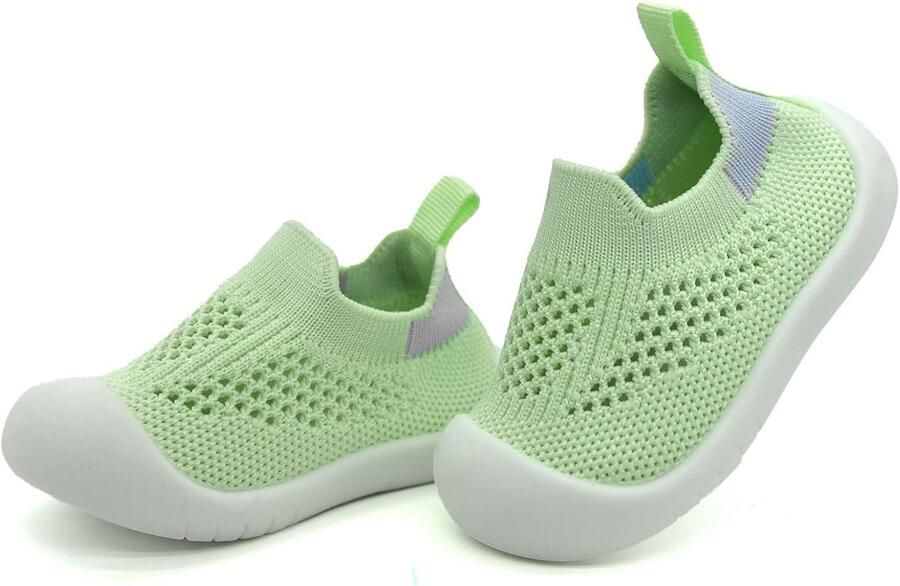 Kruipschoenen met antislip ABS-zool: ademende uniseks babyschoenen zachte zooldesign voor binnen en buiten alle seizoenen