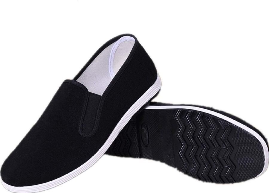 Kung Fu Tai Chi schoenen zwart rubberen zool unisex ideaal voor training ShopVlot