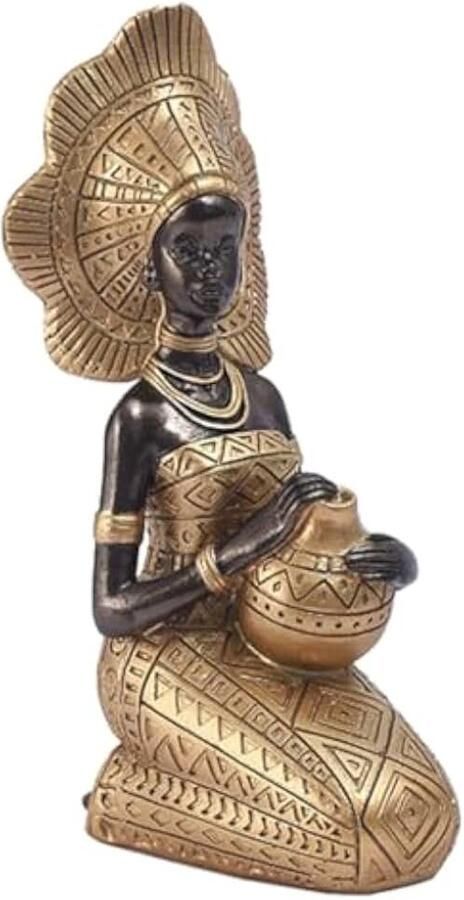 Kunstbeelden creatieve vrouwelijke stammensculptuur vintage kunsthandwerk van hars kantoordecoratie decoratieve cadeaucollectie