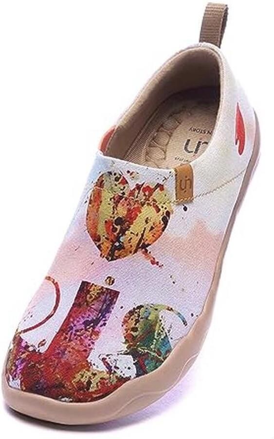 Kunstgeschilderde Reisschoenen en Casual Canvas Loafers voor Dames
