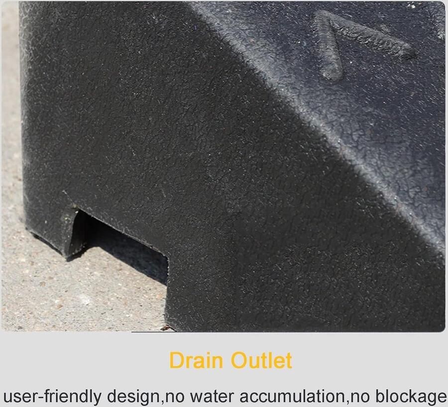 Kunststof Oprijplaat Antislip stoeprand oprijplaat (100x25x stoeprand Heavy Duty drempelhelling Rolstoelhelling voor caravans auto's motorfiets rolstoel voertuigen scooter