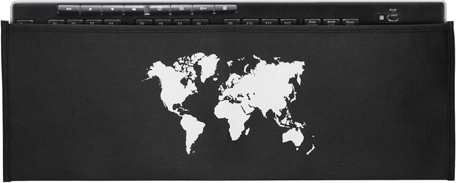Kwmobile hoes voor Logitech MK270 Wireless Beschermhoes voor toetsenbord Keyboard cover Wereldkaart
