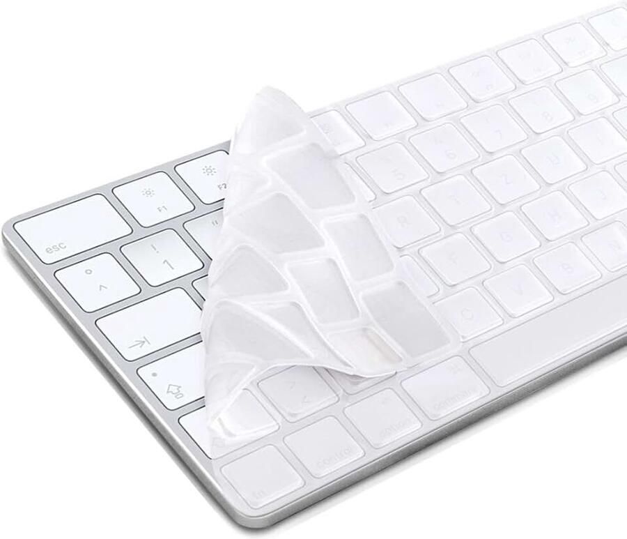 Kwmobile Siliconen toetsenbordbescherming voor Apple Magic Keyboard QWERTZ Keyboard Cover Transparant