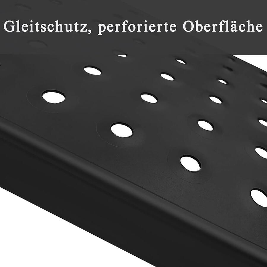 Laadplatform gegalvaniseerd staal 2 stuks oprijplaat laadhelling tot 400 kg antislip oprijplaat voor aanhanger motorfiets ATV quad 135 x 23 x (zwart)