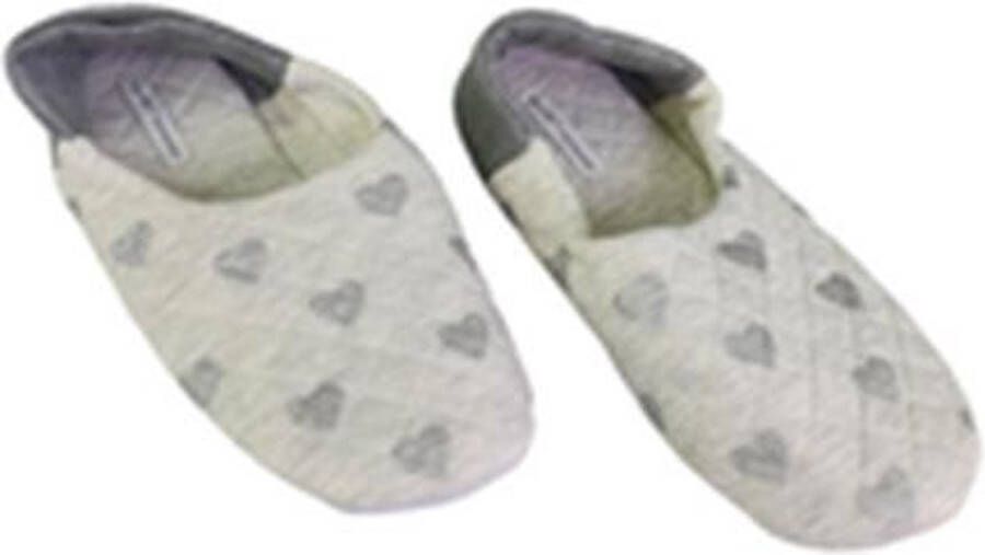 Merkloos Sans marque Laag model pantoffel hartjes Grijs