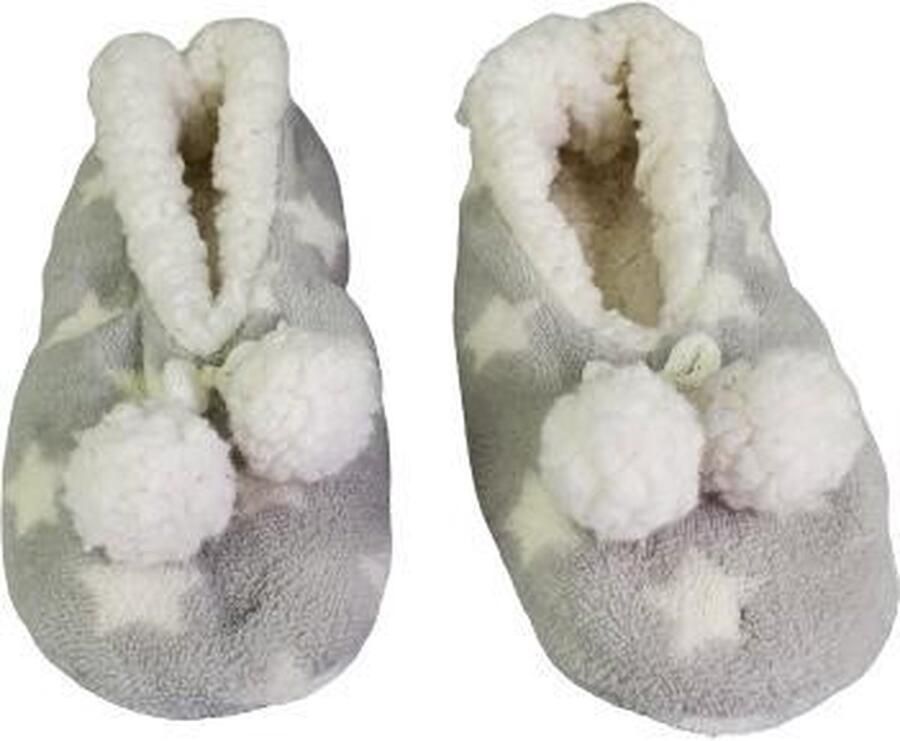 Laag Model Pantoffel Sterren Balletjes Grijs 30 Kindersloffen Sloffen Unisex