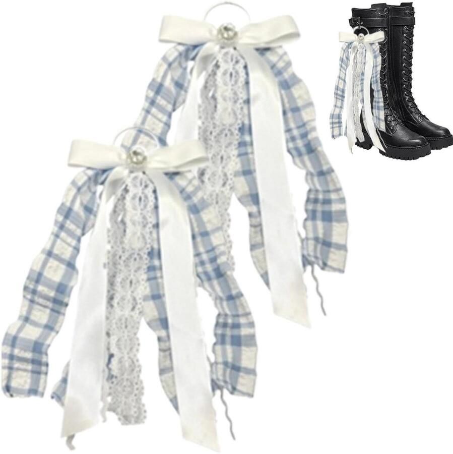 Laars Strikken Schoen Accessoires Feestelijke Aankleding Met Strass 27x Veelkleurig