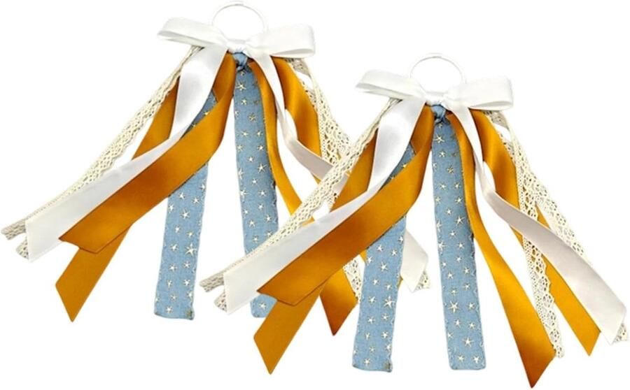 Laarsstrikken Set Schoen Versiering Western Styling Lint en Kant 27 x Bruin