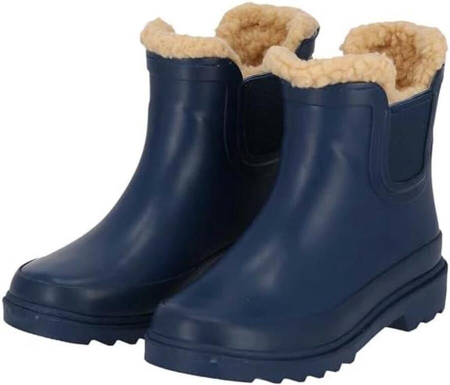 Laarzen Chelsea met Warme Fake Fur Voering Waterdichte Rubberlaarzen