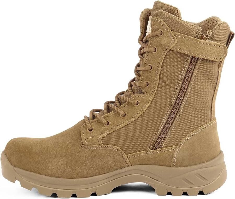 Laarzen Commando Outdoor Woestijn Tactische Laarzen Gevechtslaarzen Leger Patrouillelaarzen Wandelschoenen leer met rits - Foto 1