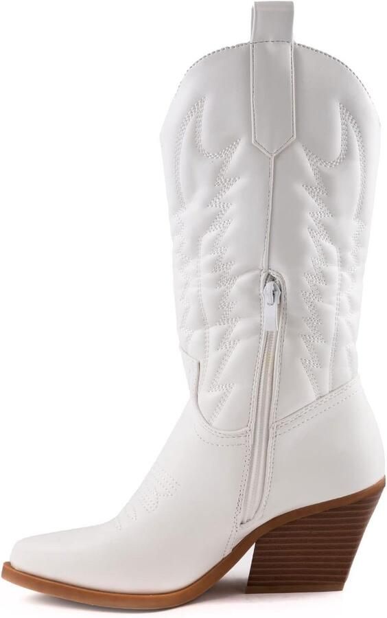 Laarzen Dames Western Laarzen met Hak Kniehoogte Camperos Country Stijl Y02
