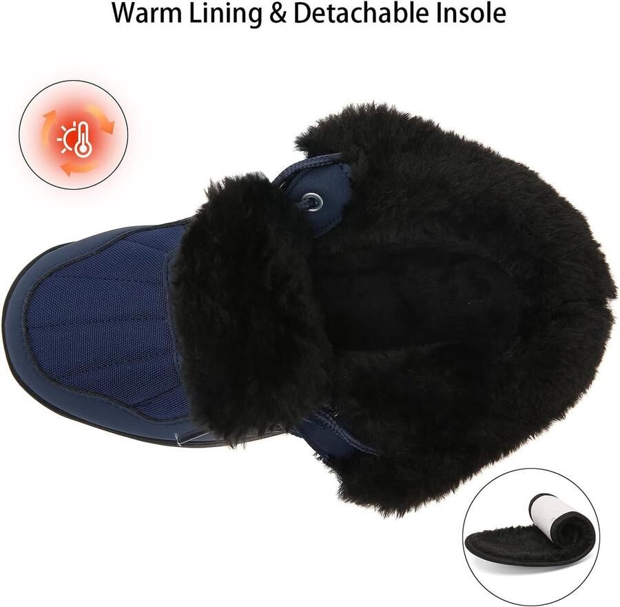Laarzen Dames Winterschoenen Warm Gevoerde Sneeuwlaarzen Waterdicht Snowboots Antislip Enkellaarzen Lichtgewicht Winterboot