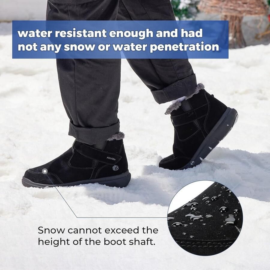 Laarzen Extra Breed Sneeuwschoenen met Warme Voering Laarzen Lichtgewicht Antislip Schoenen