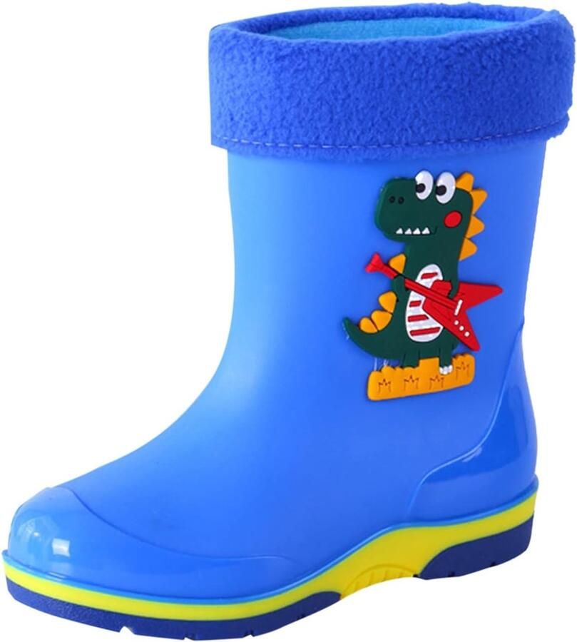 Laarzen gevoerd voor kinderen cartoon regenlaarzen kinderen baby winter warm rubberen laarzen antislip waterdichte waterlaarzen laarzen en enkellaarzen