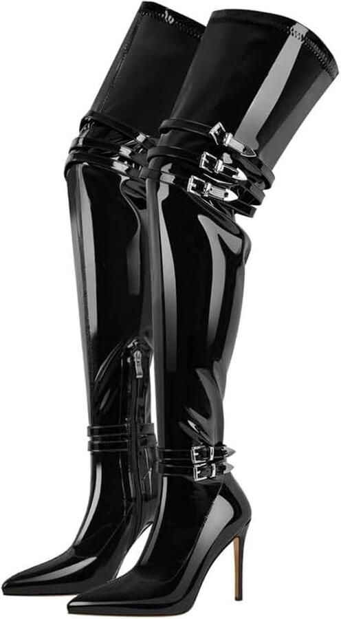 Laarzen kant stiletto overknee boots lange schacht