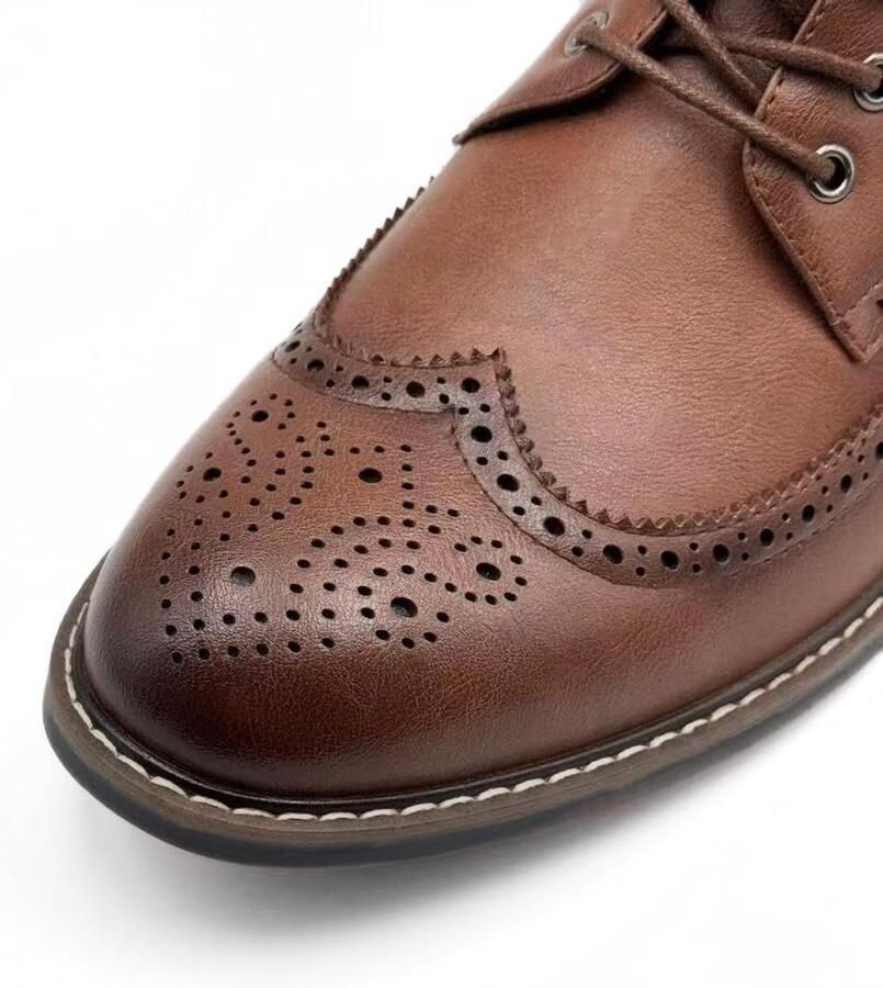 Laarzen Klassieke Brogue stijl Oxford Lace Up Dress Schoenen