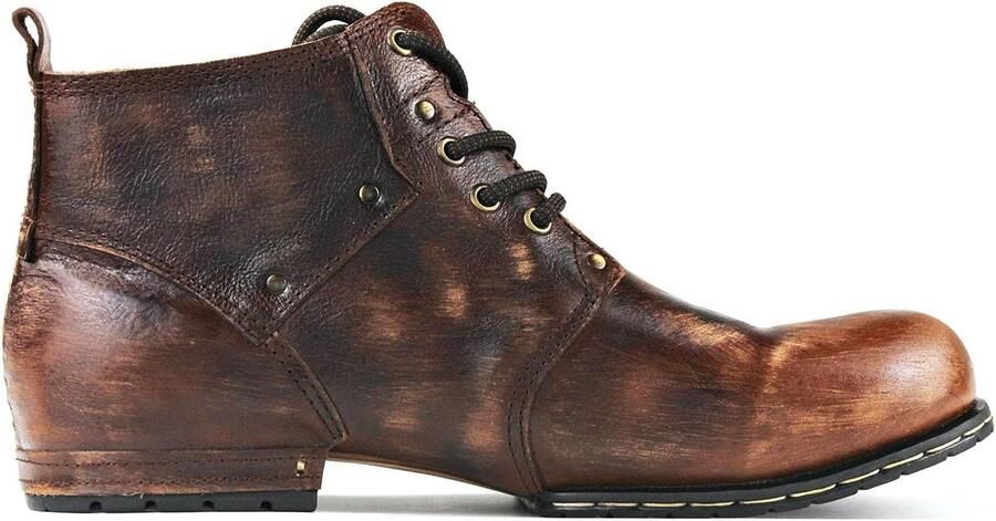 Laarzen Lace-up Motorfiets Casual Lederen Jurk Enkellaars voor Mannen Mode CD-6015-2-Vintage Bruin