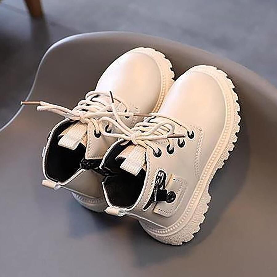 Laarzen meisjes enkellaarsjes dikke zool antislip en licht winterschoenen winterlaarzen effen mode veterschoenen vrijetijdsschoenen eenvoudig design warme
