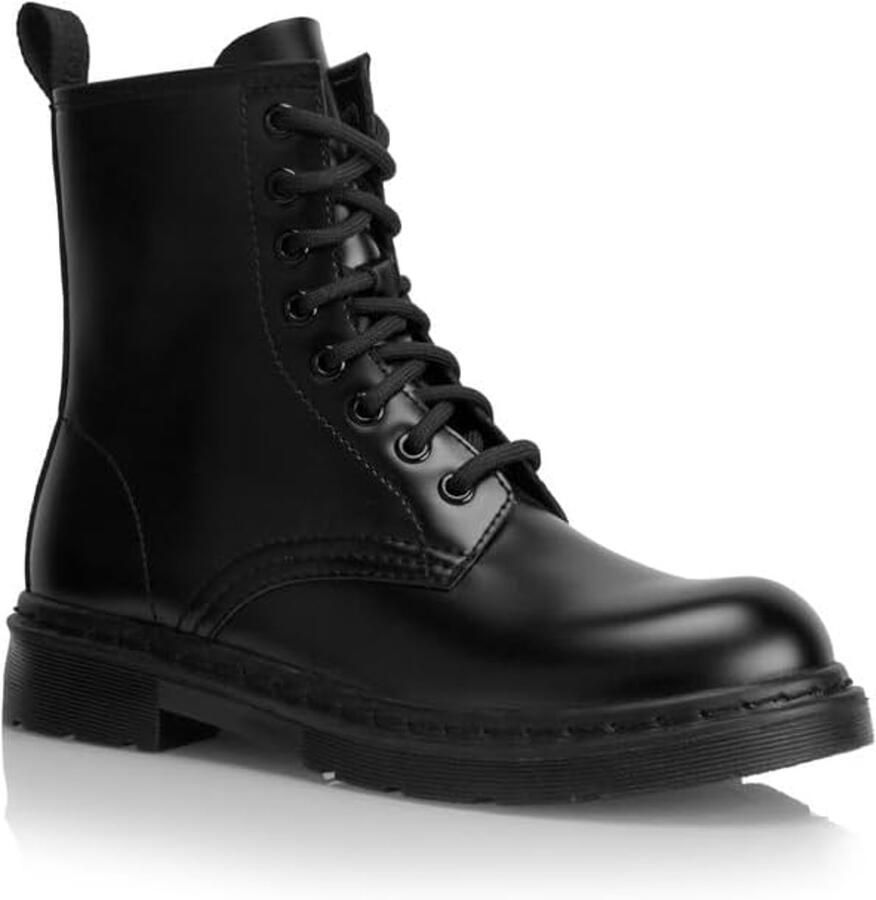 Laarzen met blokhak en ritssluiting aan de zijkant combat boots enkellaarzen