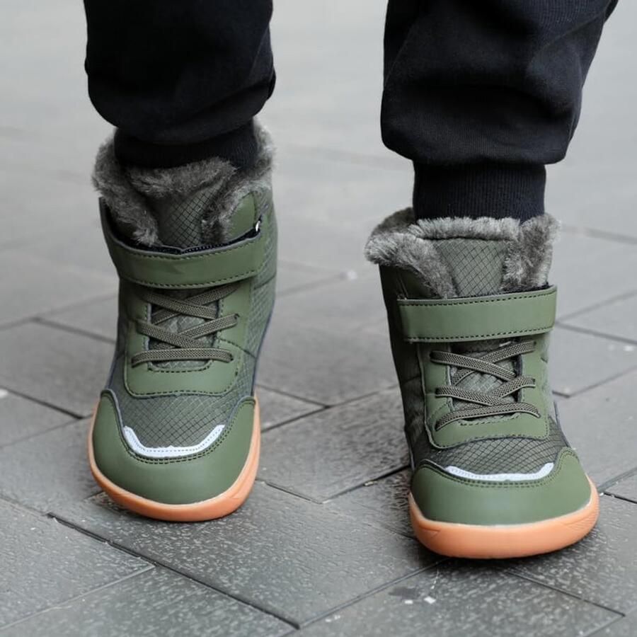 Laarzen met brede neus warme sneeuwlaarzen voor kinderen halfhoge wandelschoenen comfortabel en warm antislip