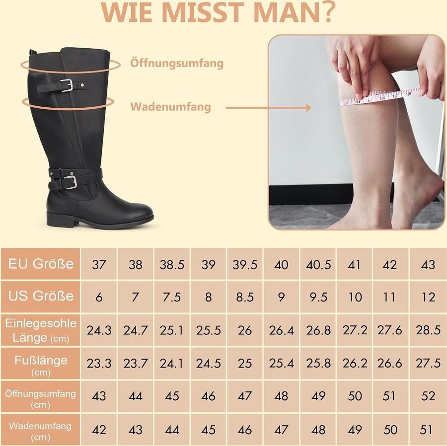 Laarzen met Brede Schacht Elegante Kniehoge Laarzen met Lage Hak & Enkelbandje