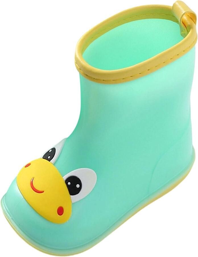 Laarzen met Easy On Handles Jelly Transparante Waterdichte Antislip Zool Leuke Cartoon Kids Regenlaarzen voor Tuin Outdoor Spelen Baby-13.5 UK Kind
