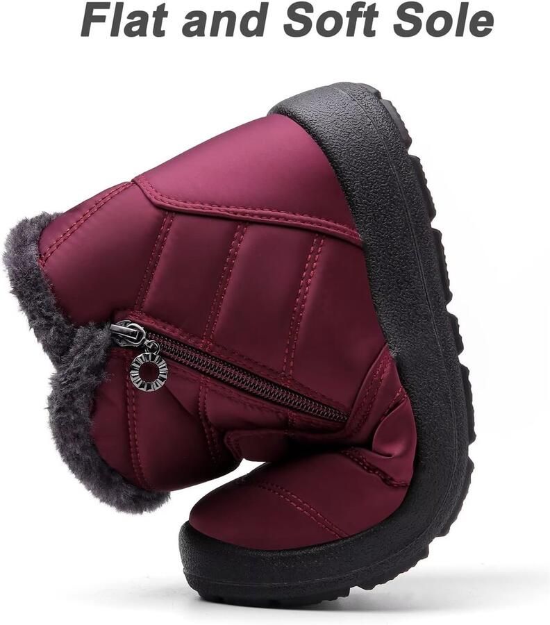Laarzen met Ritssluiting Voor Dames Warm Gevoerde Warme Enkellaarsjes Antislip Waterdicht Comfortabele Korte Laarzen Voor Buiten Botas De Invierno Para Mujert