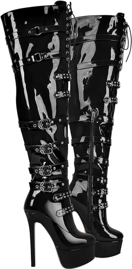 Laarzen overknee boots stilettos hoge hakken