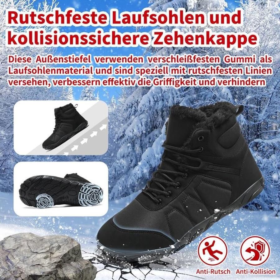 Laarzen sneeuwlaarzen voor en warm gevoerd blotevoetenlaarzen voor en waterdicht outdoor antislip comfortabel licht
