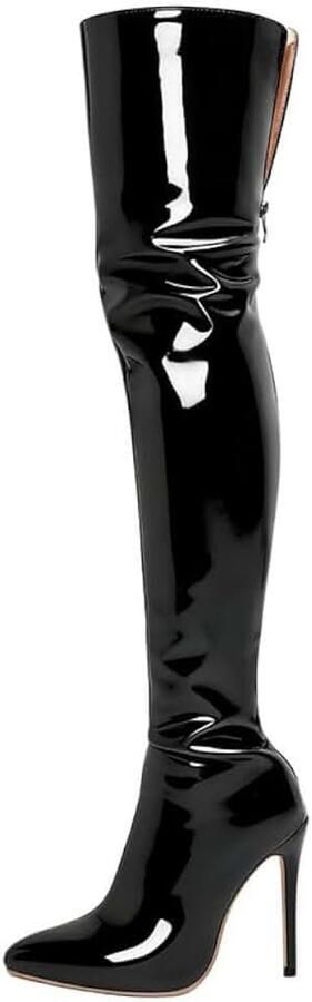 Laarzen spitse hoge hak stiletto boots met ritssluiting