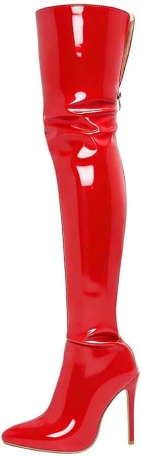 Laarzen spitse hoge hak stiletto boots met ritssluiting