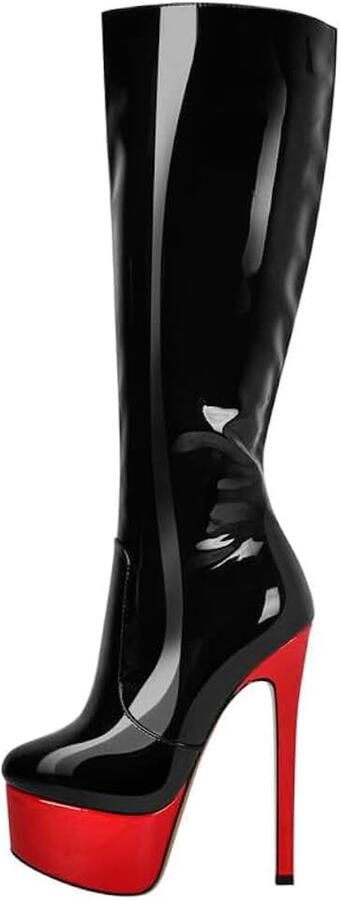 Laarzen stiletto stretch laarzen lak