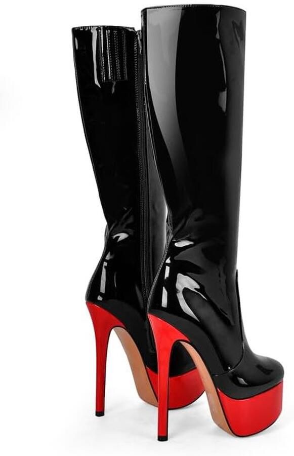 Laarzen stiletto stretch laarzen lak