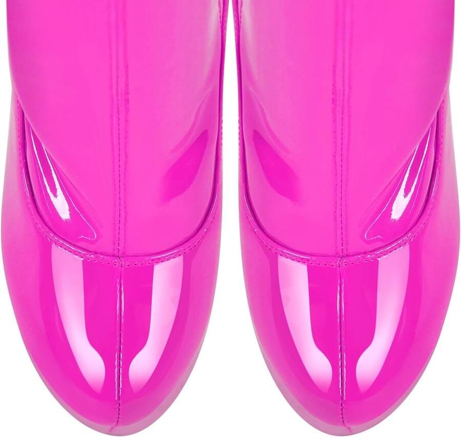 Laarzen tot over de knie met stretch stiletto plateauzool