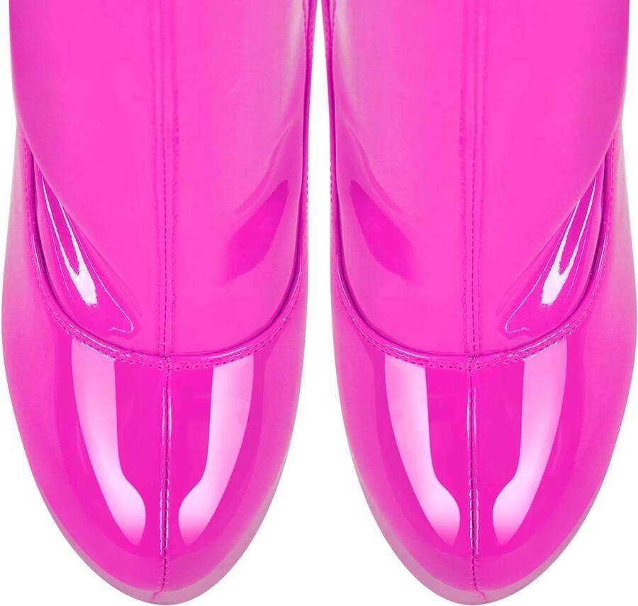 Laarzen tot over de knie met stretch stiletto plateauzool
