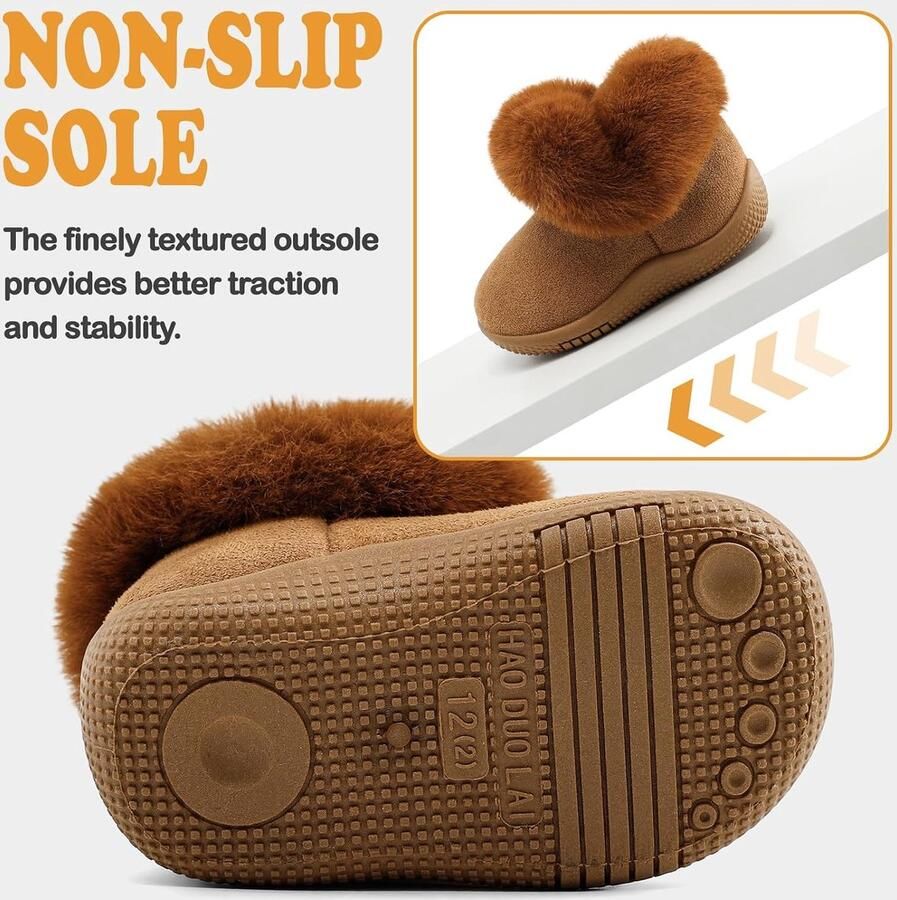 Laarzen voor baby's van sneeuwlaarzen outdoor warm met zachte antislip rubberen zool