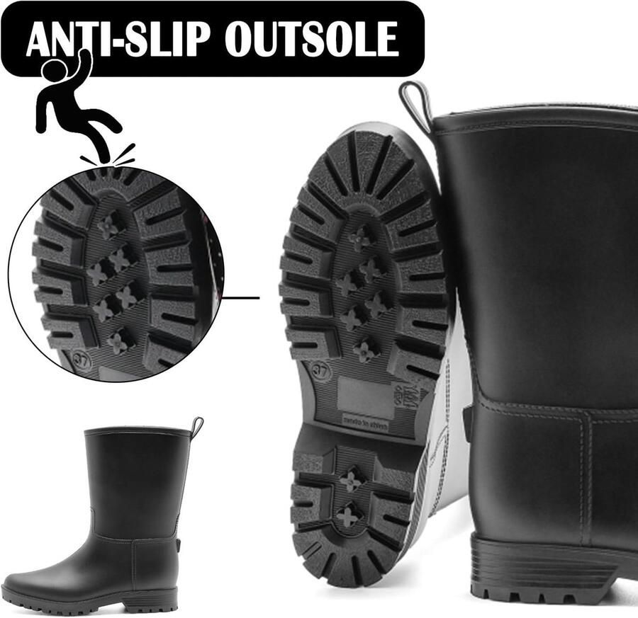 Laarzen voor dames comfortabele regenschoenen rubberen laarzen antislip tuinschoenen outdoor