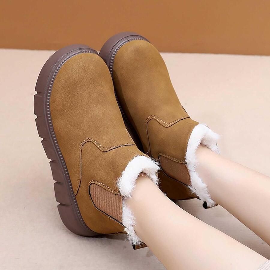 Laarzen voor dames gevoerd waterdicht dameslaarzen winter warm antislip sneeuwlaarzen van leer comfortabele laarzen gevoerde laarzen plat wandelschoenen skischoenen winterschoenen